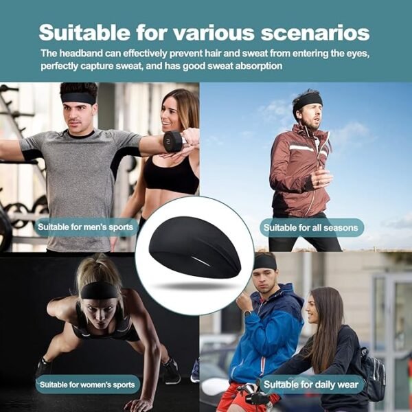Men’s Sweat-Wicking Headbands – 6 Pack - Image 4